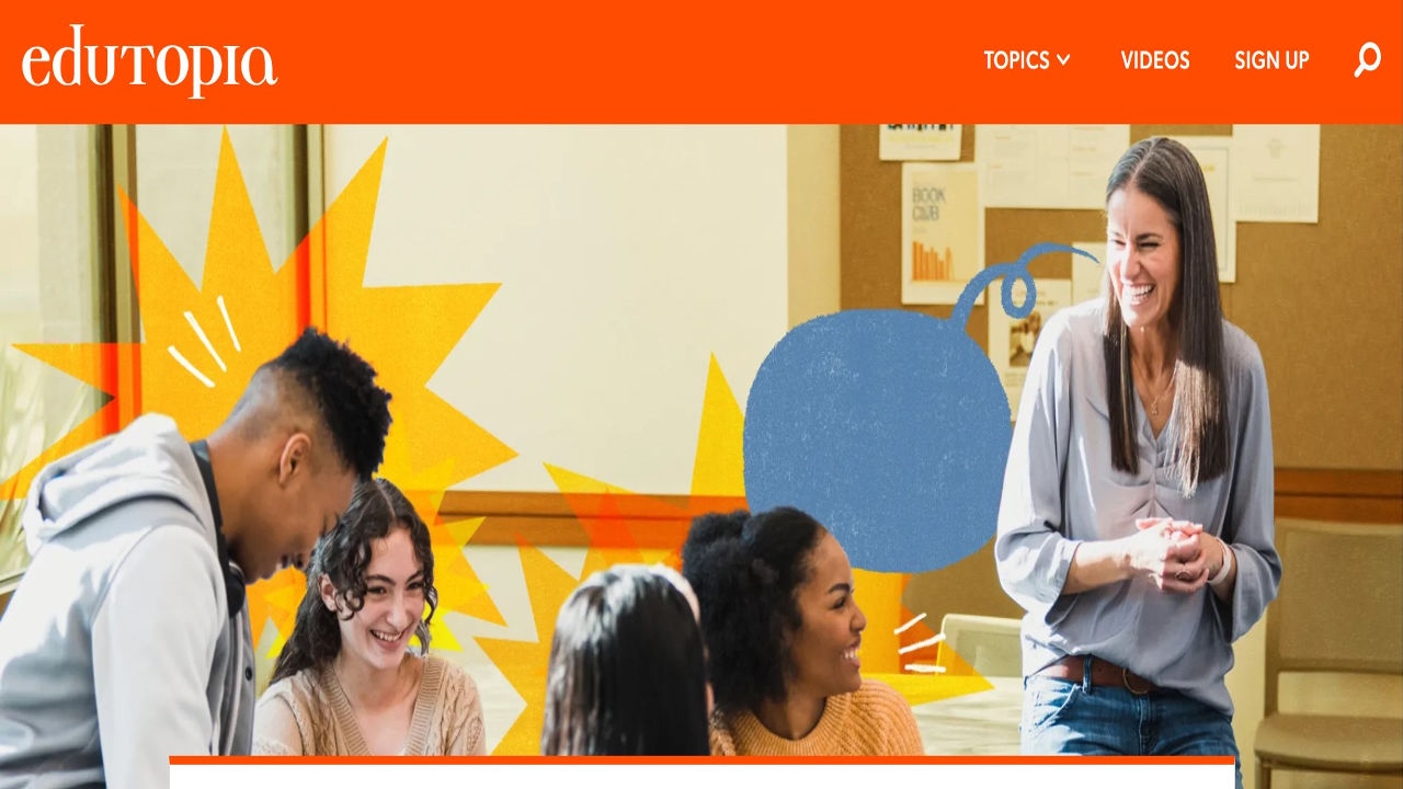 Edutopia education blog Home Homepage of Edutopia Blog