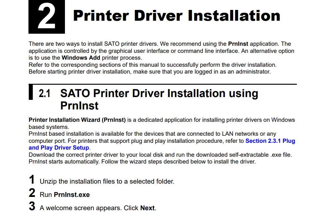 installationguideofsatoprinter Home Sato Printer Installation Guide