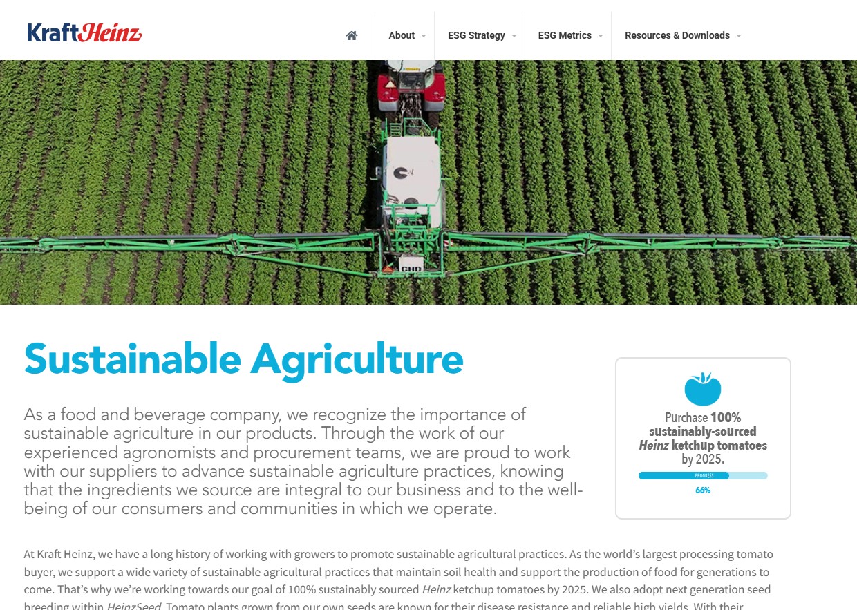 kraftheinzsustainableagriculture Home Sustainable Agriculture by Kraft Heinz