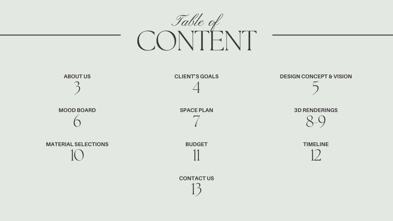 projectproposalcontentstemplate Home Table of Contents for Project Proposal