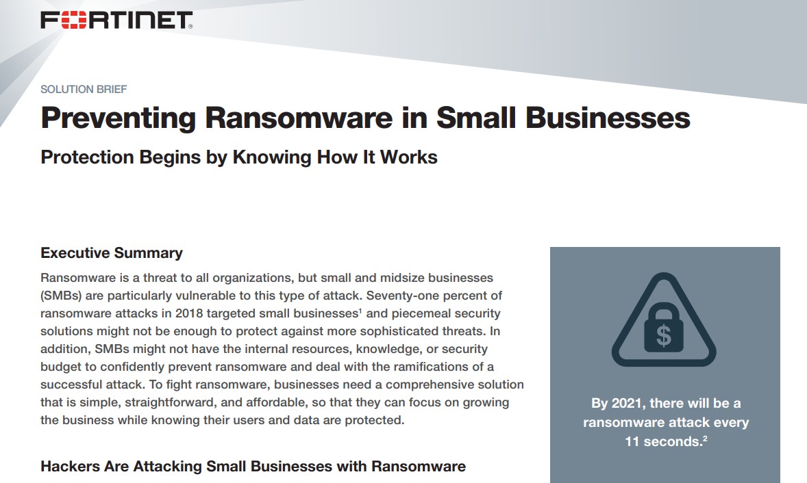 whitepaperforransomwarepreventionoffortinet Home Fortinet Ransomware Prevention White Paper