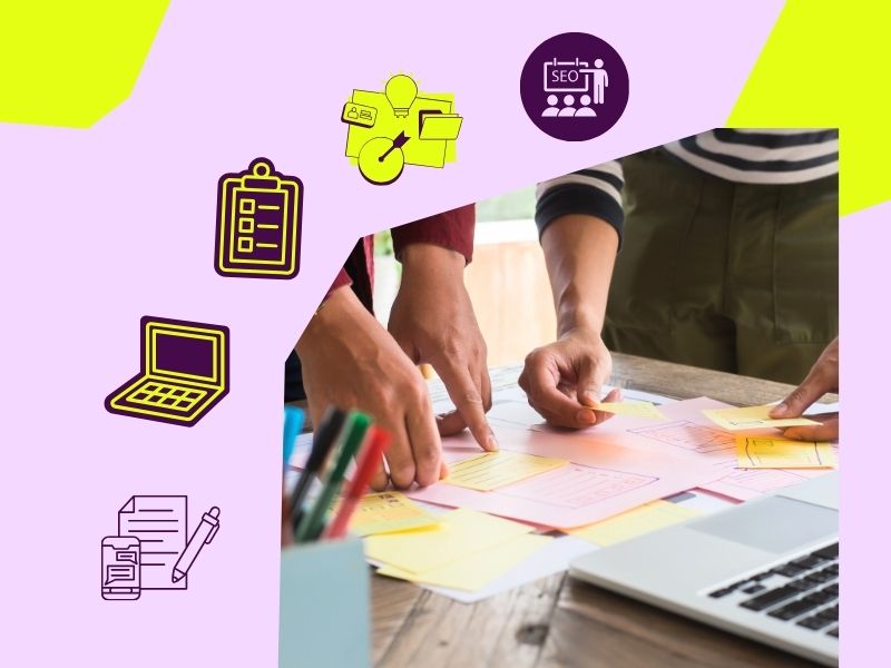 Visual Guide Showing Steps to Plan Create and Grow a Content Strategy