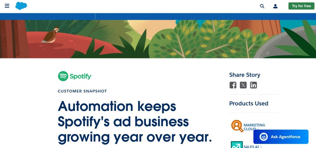 Salesforce Success Stories Case Study LongForm Example Home Salesforce Customer Success Case Study Example