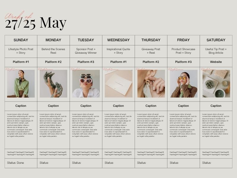 Weekly Facebook Post Ideas Home Weekly Facebook Content Calendar with Post Ideas