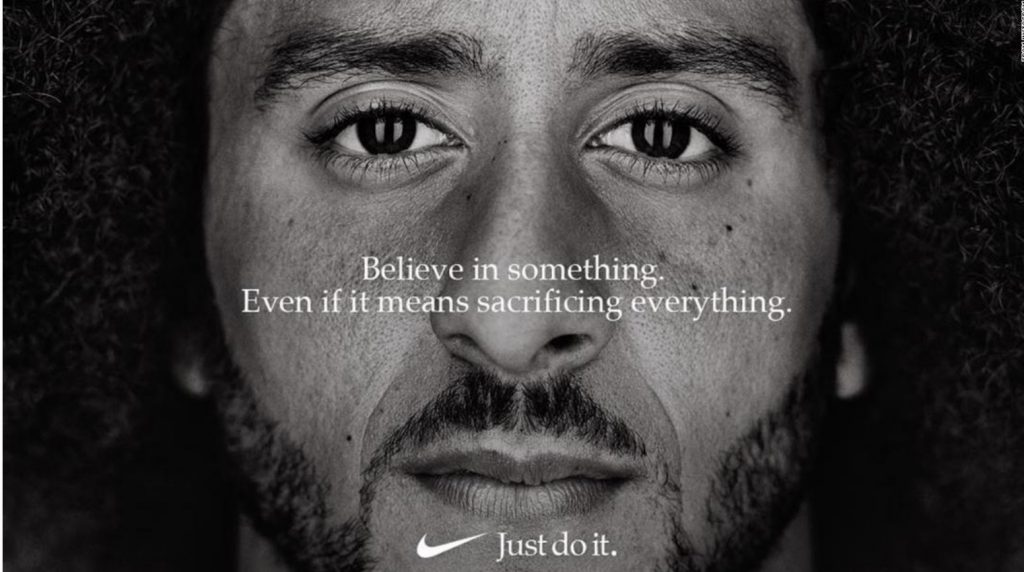 Colin Kaepernick in Nikes Just Do It ad campaign with bold social justice message Wordsmithh Blog just Do It Colin Kaepernick Campaign