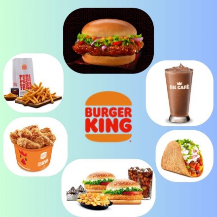 Burger King Logo with Marketing Icons and Campaign Visuals