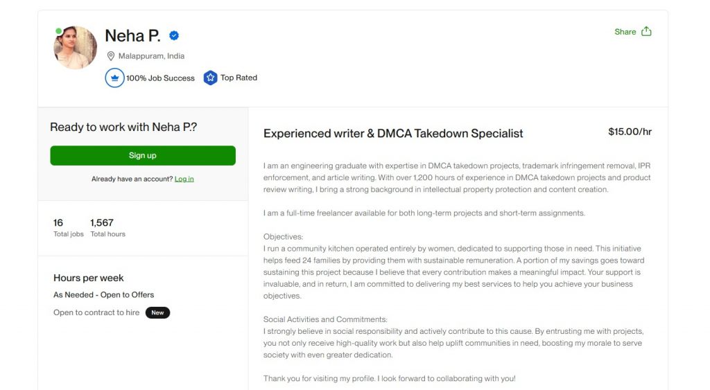 Freelancer About Us Wordsmithh Blog Freelancer About Us Page for Personal Branding Example