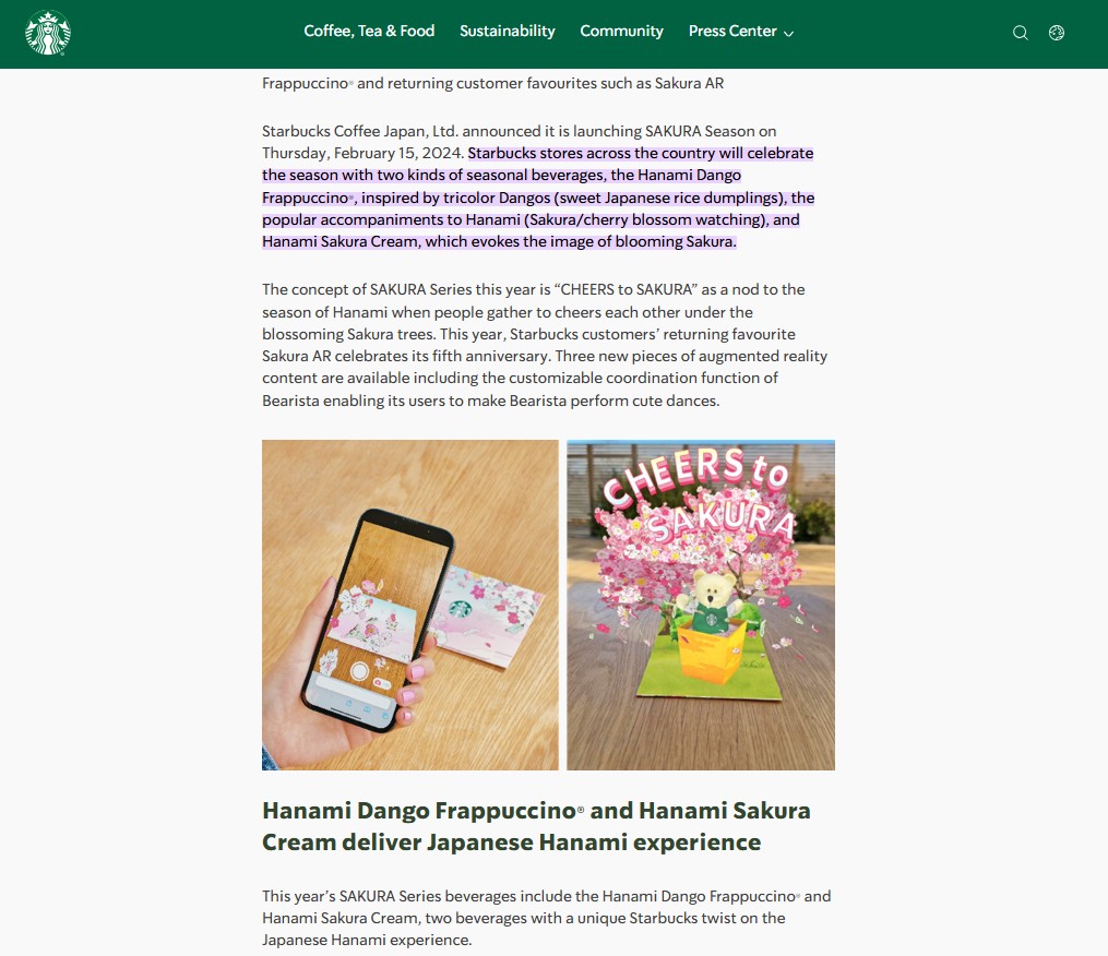 Sakura Blossom Frappuccino Campaign Wordsmithh Blog Starbucks Sakura Blossom Frappuccino in Cherry Blossom themed Cup