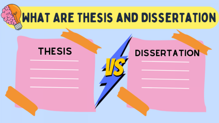 thesis and dissertation