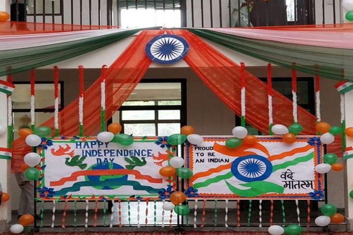 Republic day decoration by business