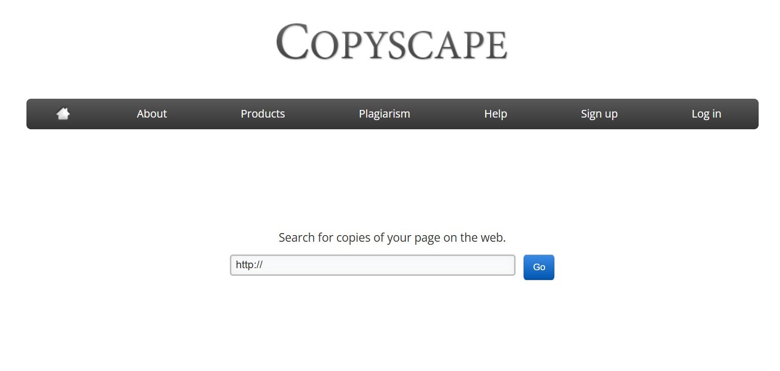 Copyscape home page image