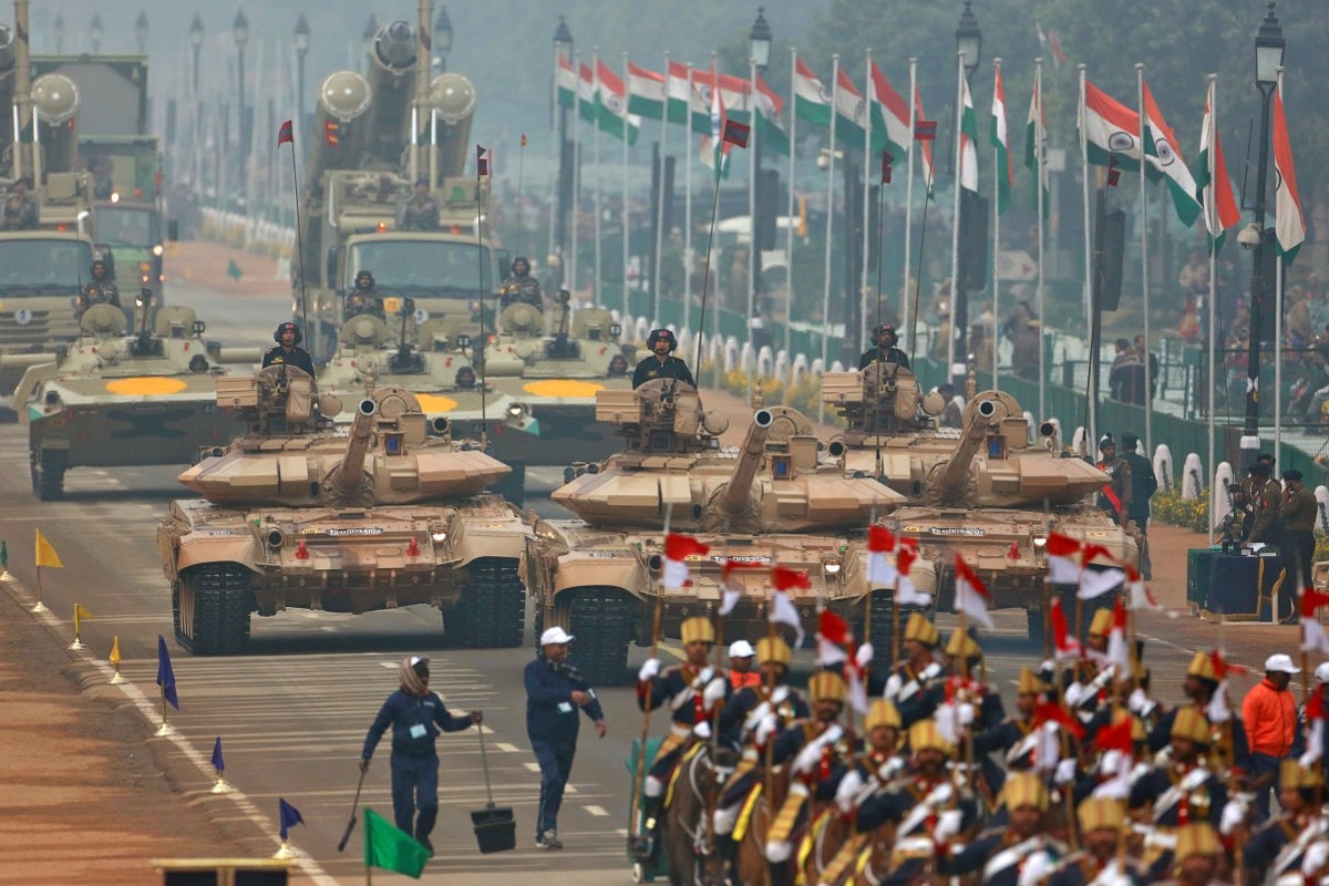 Republic day parade by soldiers