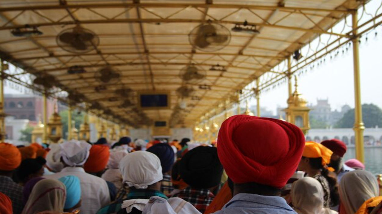 People in a Sikh temple