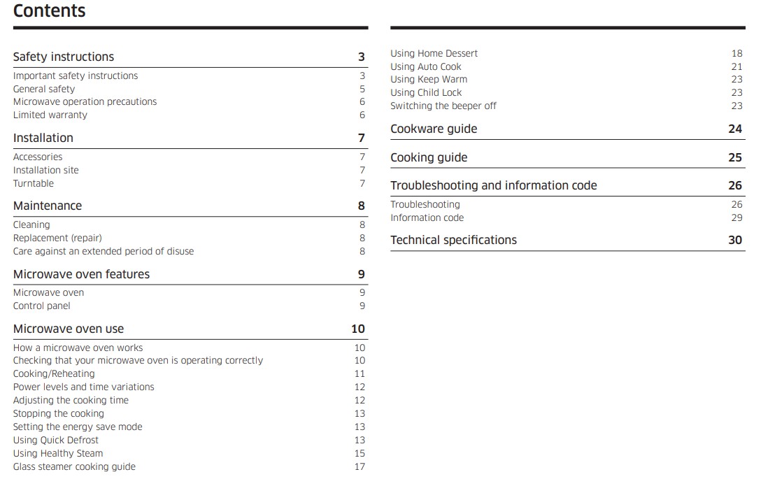 Croma microwave user manual