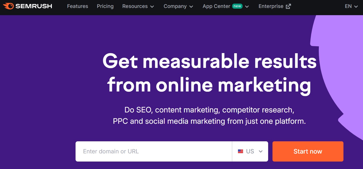 SEMrushhomepage Wordsmithh Blog Home Page of Semrush