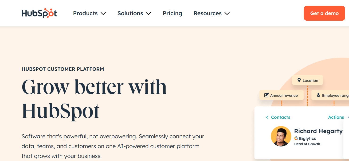 hubspothomepage Wordsmithh Blog Home Page of Hubspot