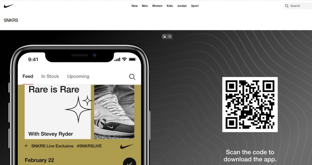 Screenshot of the Nike SNKRS app showing limited sneaker release and Sold Out Wordsmithh Blog Nike Snkrs App Limited Drops and Hype Marketing